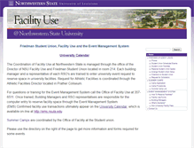 Tablet Screenshot of facilityuse.nsula.edu